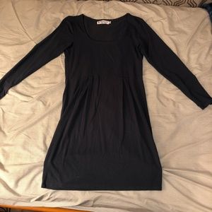 Charcoal Gray Long Sleeve Swing Dress Made in HI